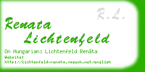 renata lichtenfeld business card
